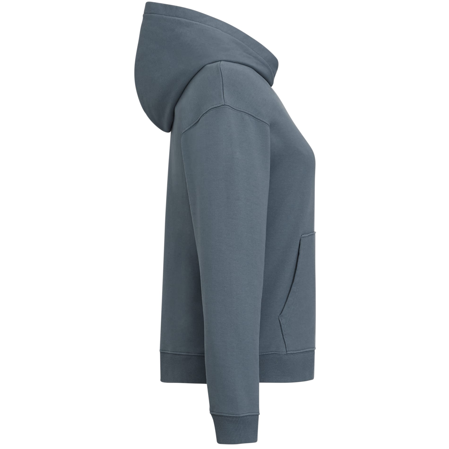Right View of Blue tentree Organic Cotton Classic Hoodie - Women's plain