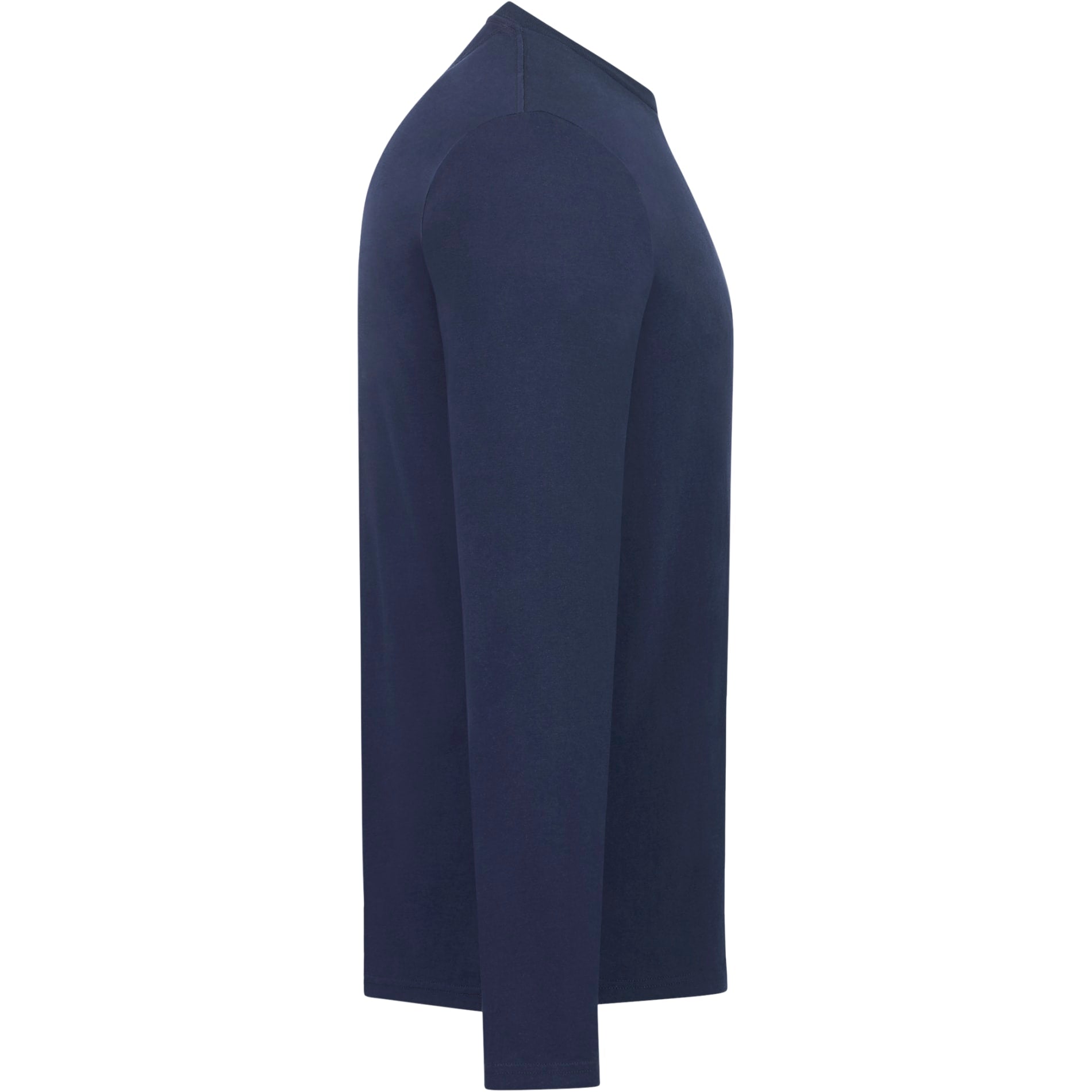 Right View of Blue tentree Organic Cotton Longsleeve Tee - Men's plain