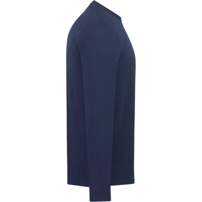 Right View of Blue tentree Organic Cotton Longsleeve Tee - Men's plain