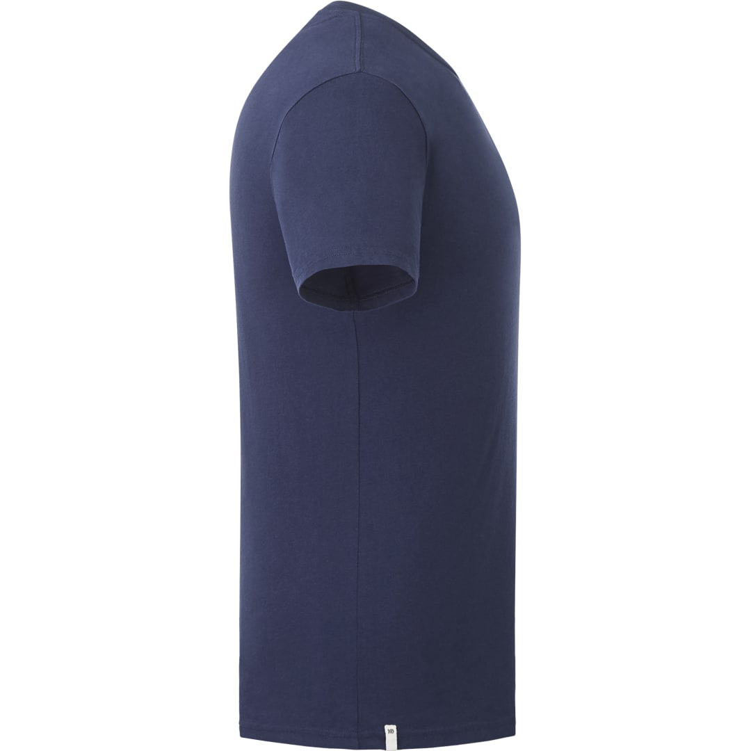 Right View of Blue tentree Organic Cotton Short Sleeve Tee - Men's plain