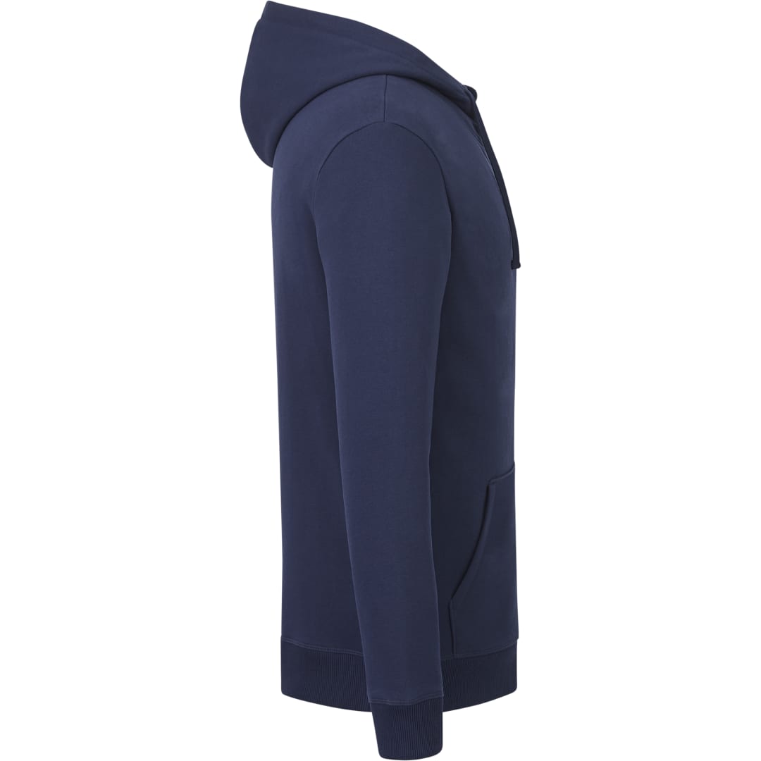 Right View of Blue tentree Organic Cotton Zip Hoodie - Men's plain