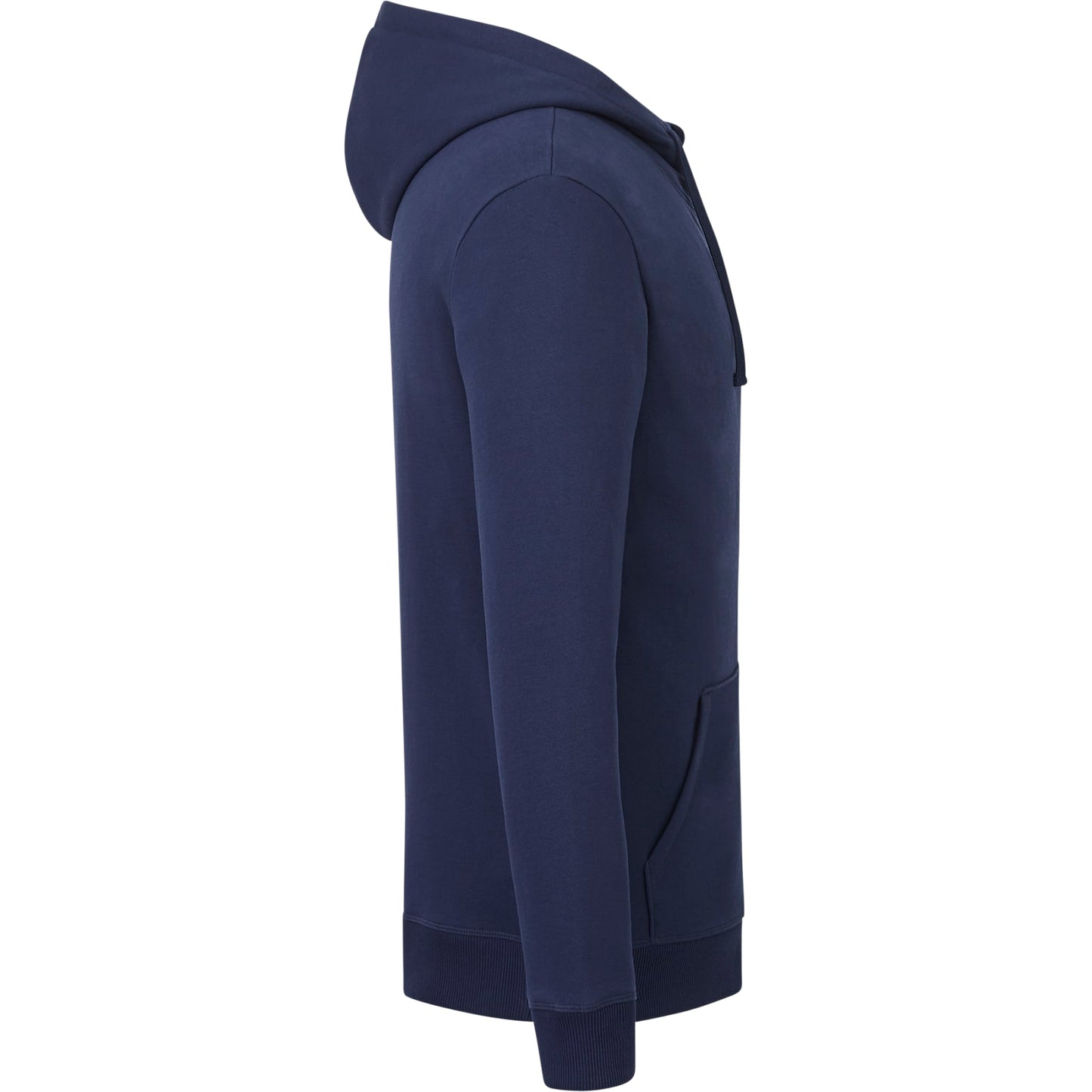 Right View of Blue tentree Organic Cotton Zip Hoodie - Men's plain