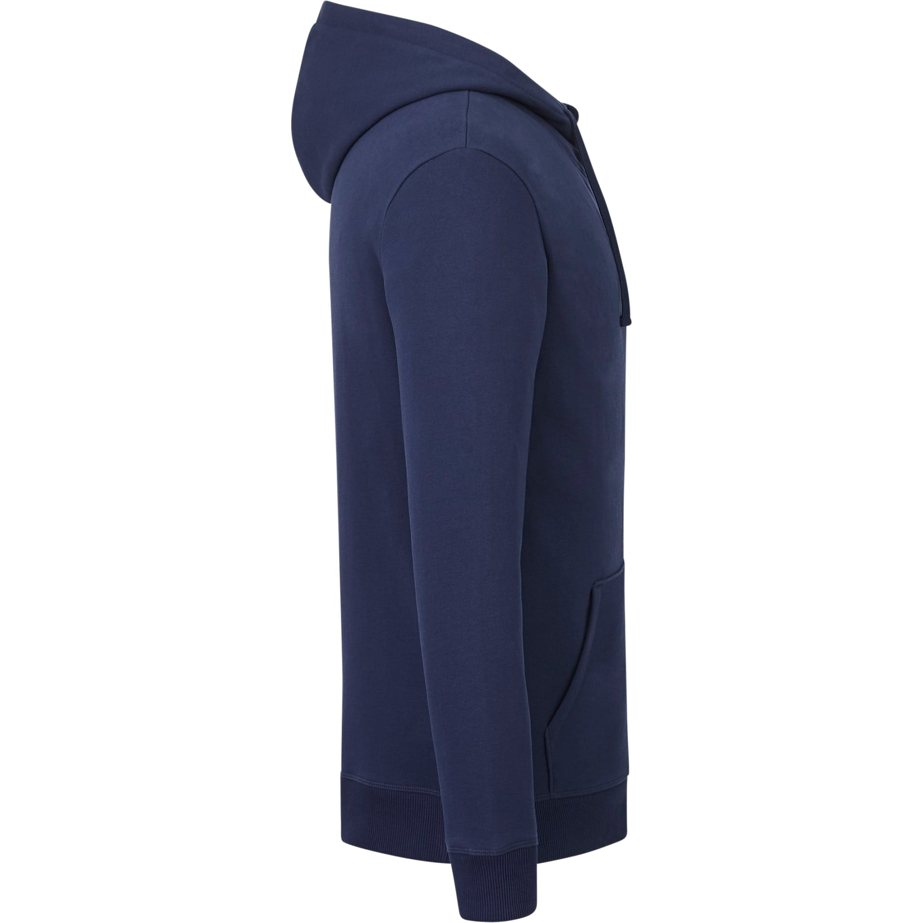 Right View of Blue tentree Organic Cotton Zip Hoodie - Men's plain