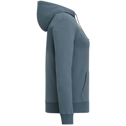 Right View of Blue tentree Organic Cotton Zip Hoodie - Women's plain