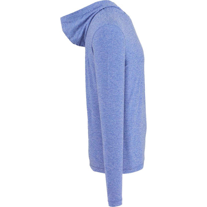 Right View of Blue WELLABLE Men's Knit Hoodie plain