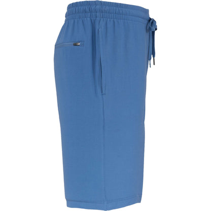 Right View of Blue WELLABLE Men's Knit Short plain