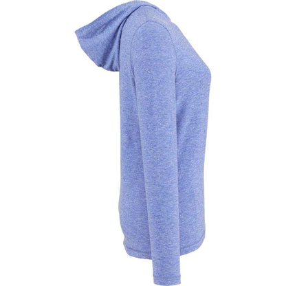 Right View of Blue WELLABLE Women's Knit Hoodie plain