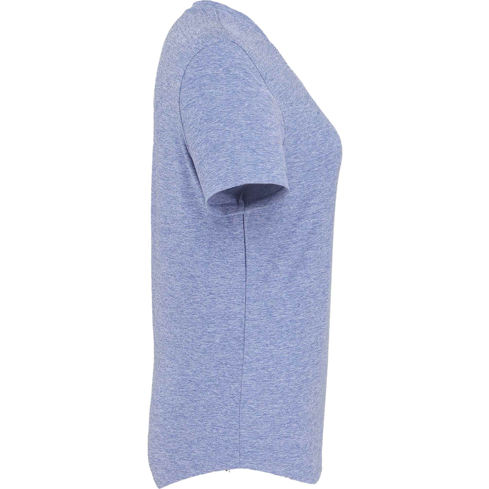 Right View of Blue WELLABLE Women's Short Sleeve Tee plain