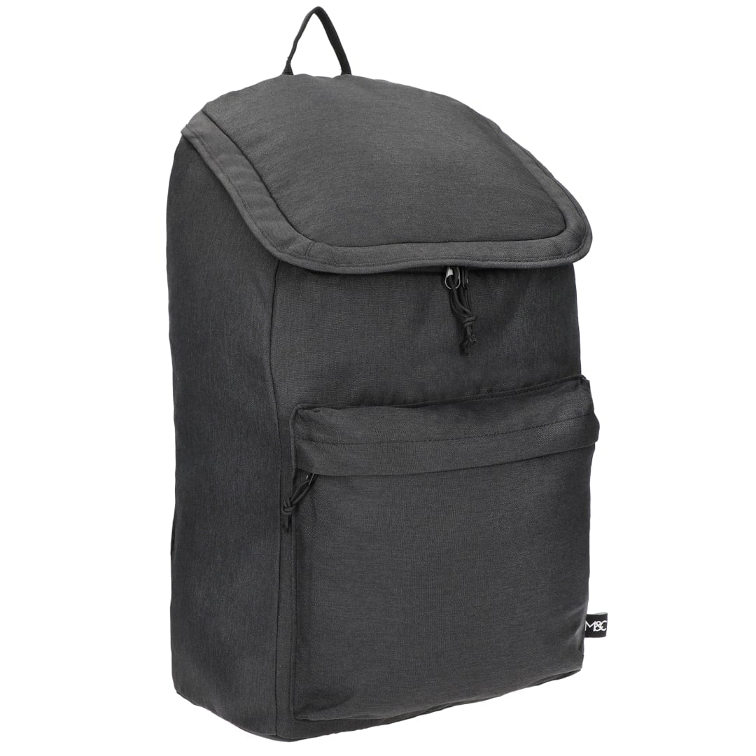 Right View of Gray Merchant & Craft Recycled 15" Laptop Backpack plain