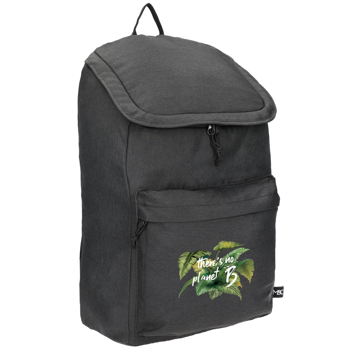 Right View of Gray Merchant & Craft Recycled 15" Laptop Backpack