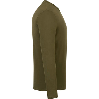 Right View of Green tentree Organic Cotton Longsleeve Tee - Men's plain