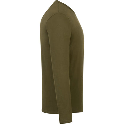 Right View of Green tentree Organic Cotton Longsleeve Tee - Men's plain