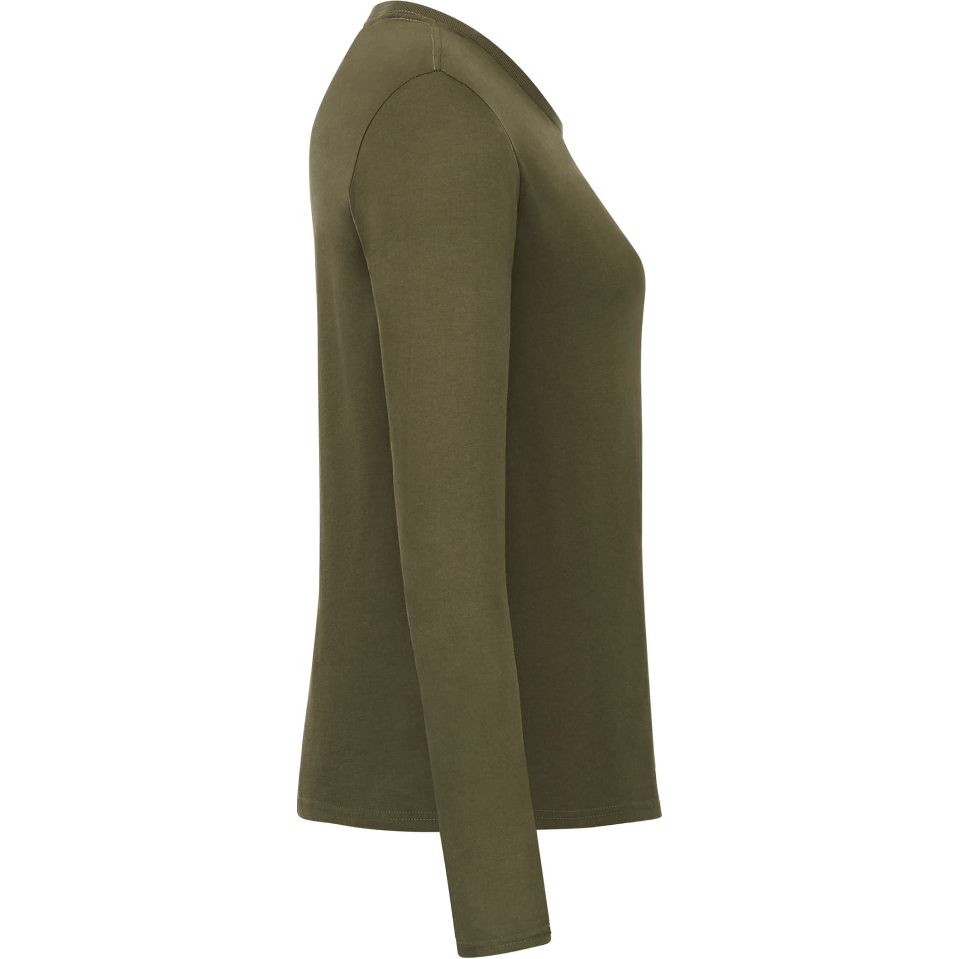 Right View of Green tentree Organic Cotton Longsleeve Tee - Women's plain