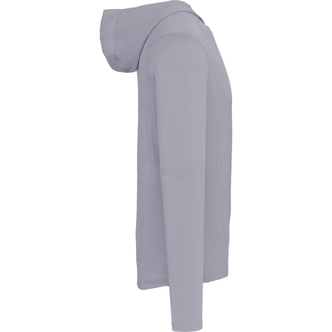 Right View of Grey IZU Everthing Performance Hoodie - Men's plain