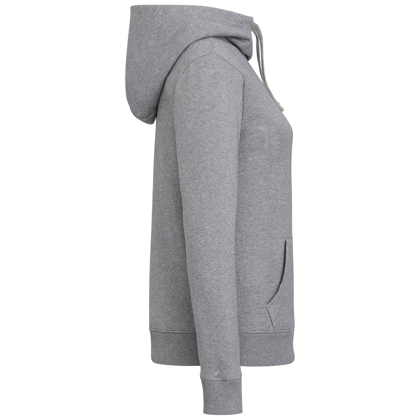 Right View of Grey tentree Organic Cotton Banshee Hoodie - Women's plain