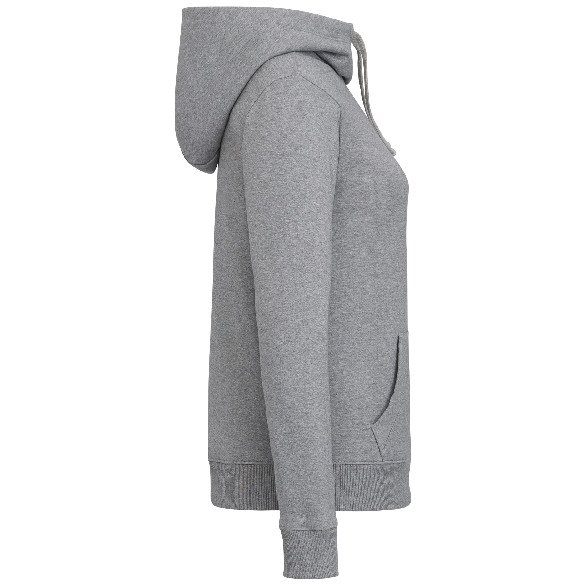 Right View of Grey tentree Organic Cotton Banshee Hoodie - Women's plain