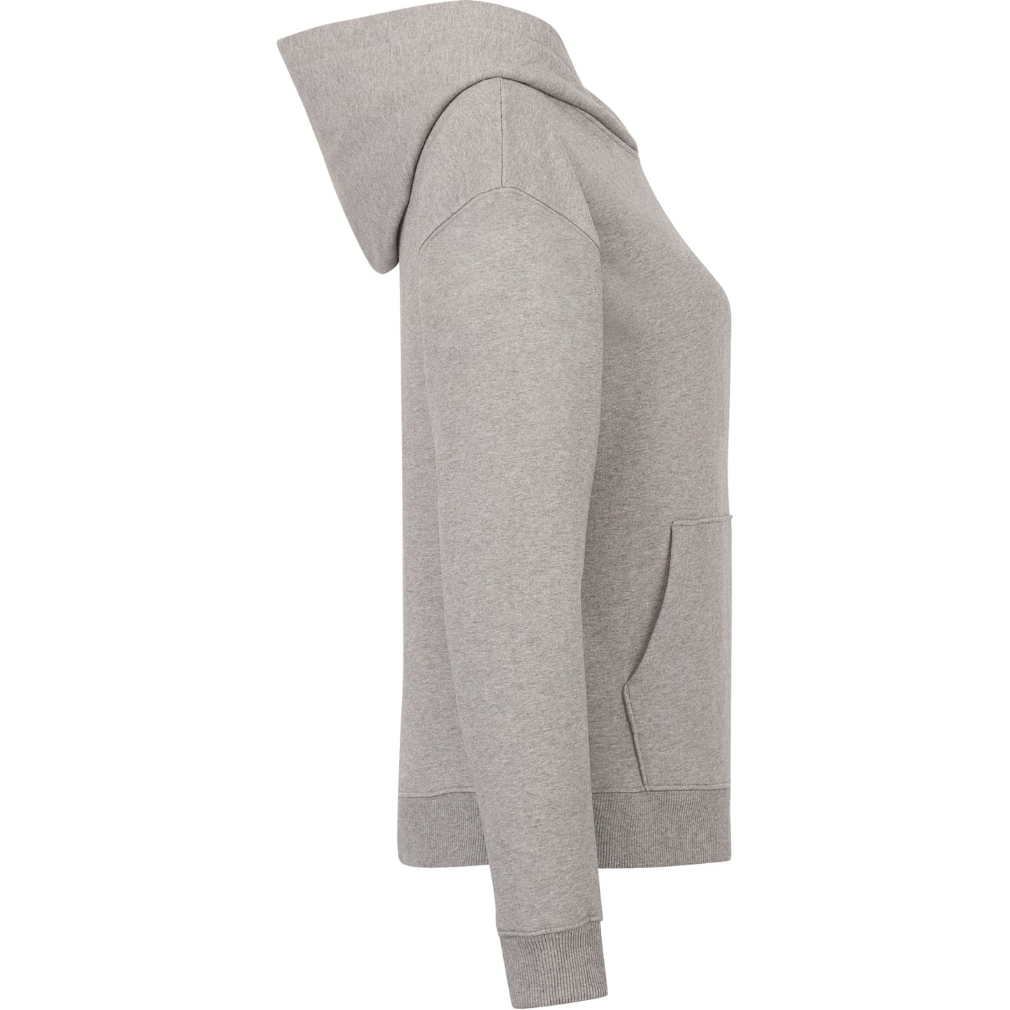 Right View of Grey tentree Organic Cotton Classic Hoodie - Women's plain