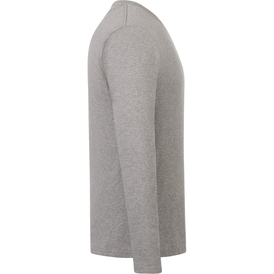 Right View of Grey tentree Organic Cotton Longsleeve Tee - Men's plain