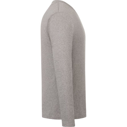 Right View of Grey tentree Organic Cotton Longsleeve Tee - Men's plain