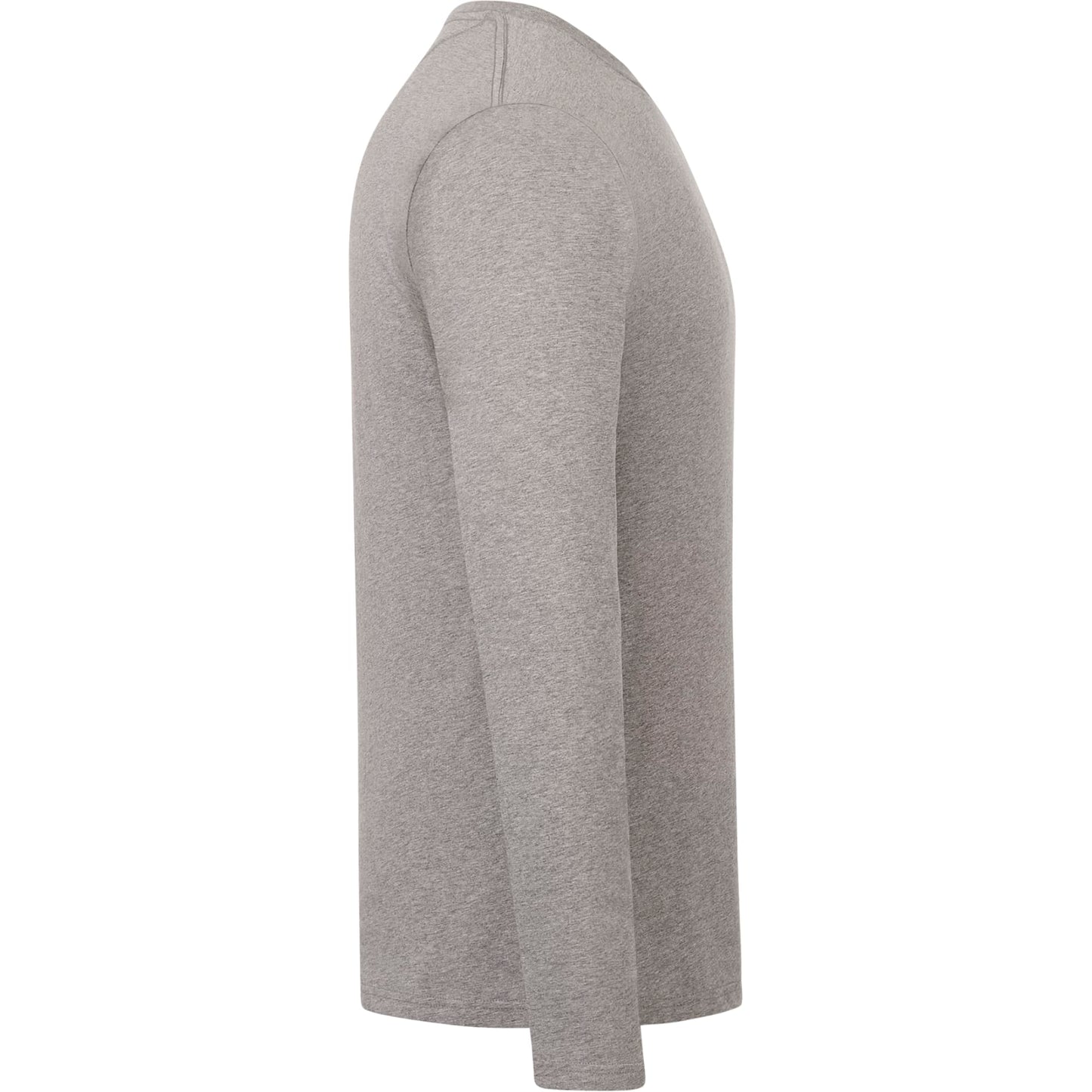 Right View of Grey tentree Organic Cotton Longsleeve Tee - Men's plain