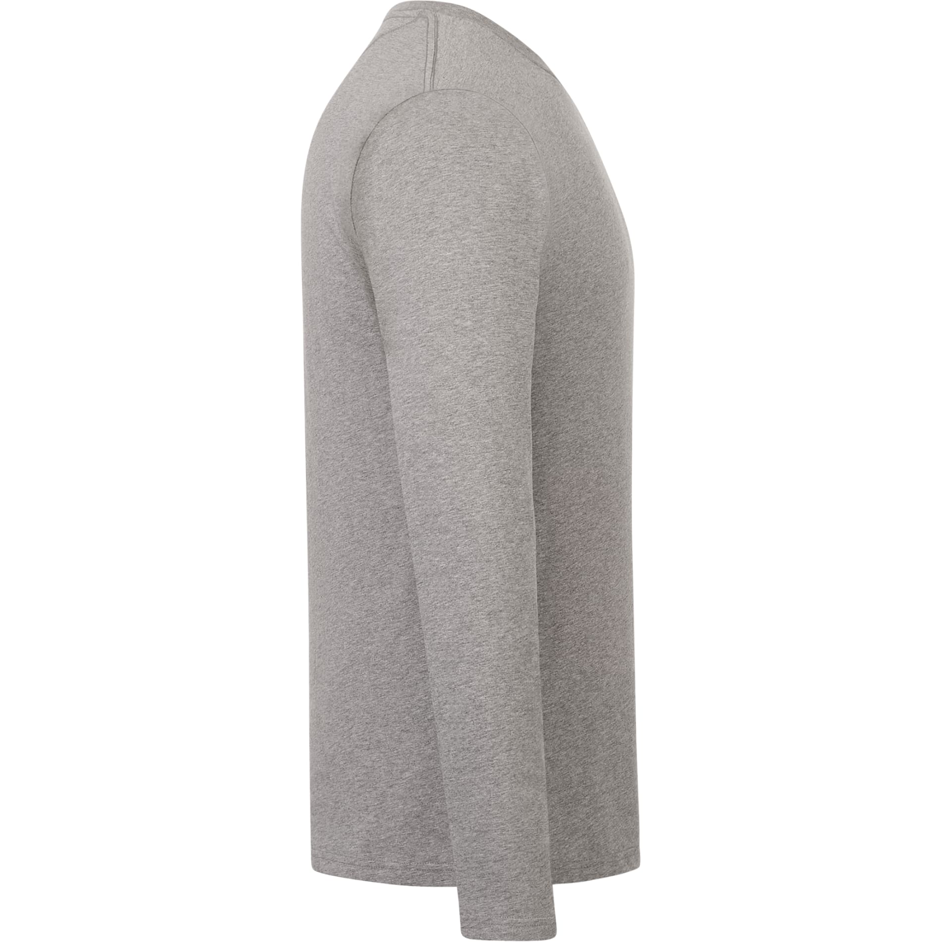 Right View of Grey tentree Organic Cotton Longsleeve Tee - Men's plain