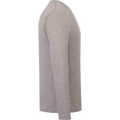 Right View of Grey tentree Organic Cotton Longsleeve Tee - Men's plain