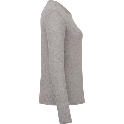 Right View of Grey tentree Organic Cotton Longsleeve Tee - Women's plain