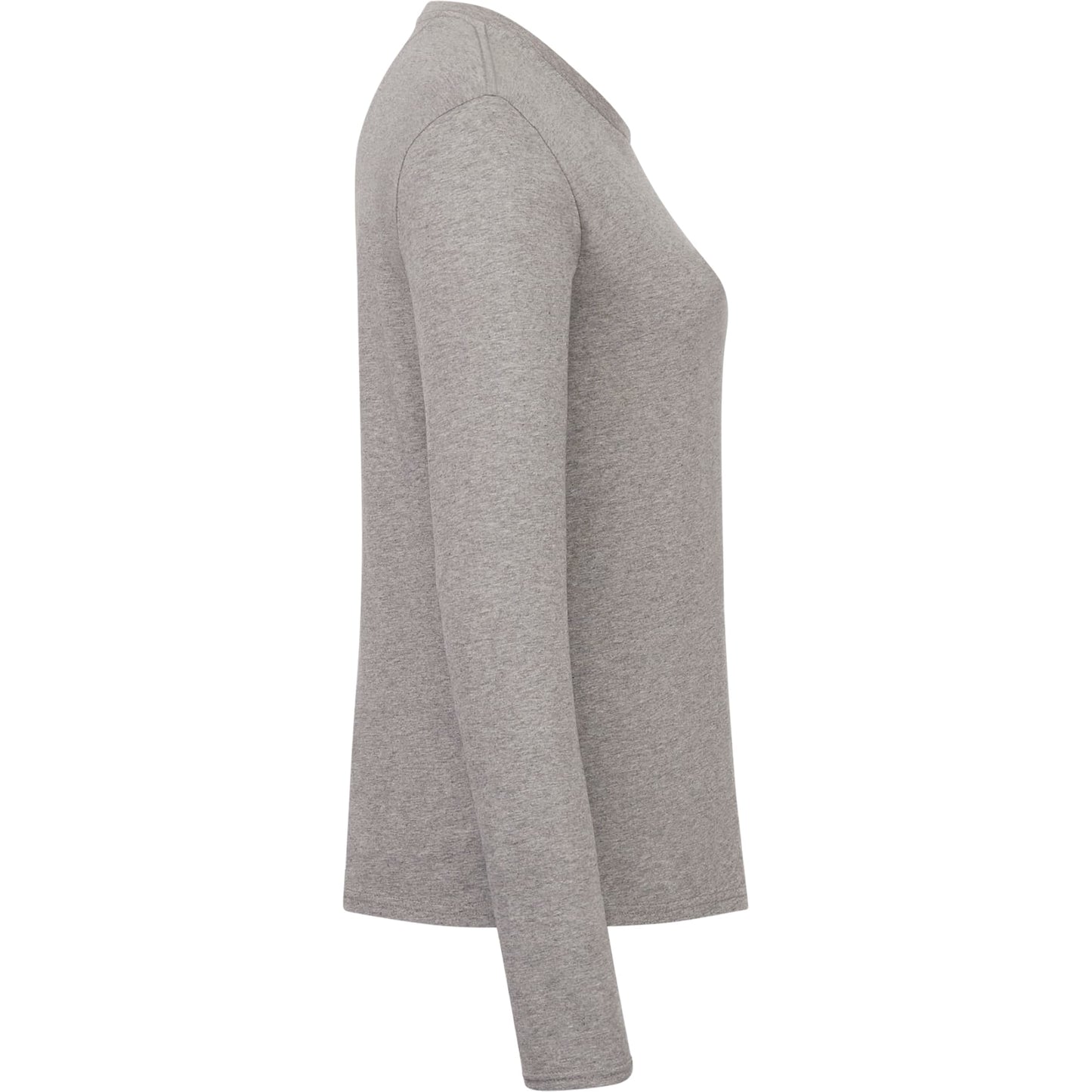 Right View of Grey tentree Organic Cotton Longsleeve Tee - Women's plain