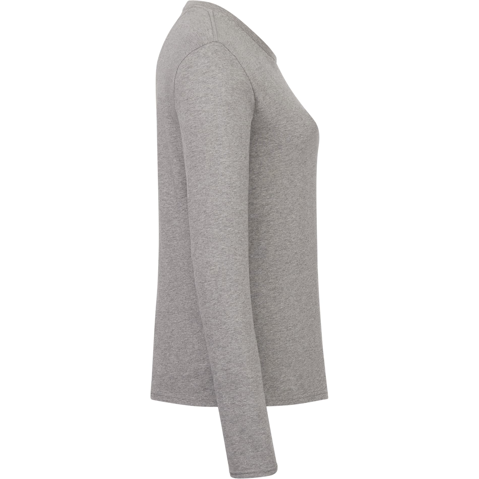 Right View of Grey tentree Organic Cotton Longsleeve Tee - Women's plain