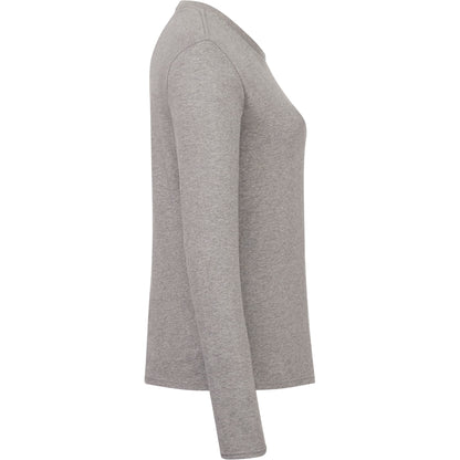Right View of Grey tentree Organic Cotton Longsleeve Tee - Women's plain