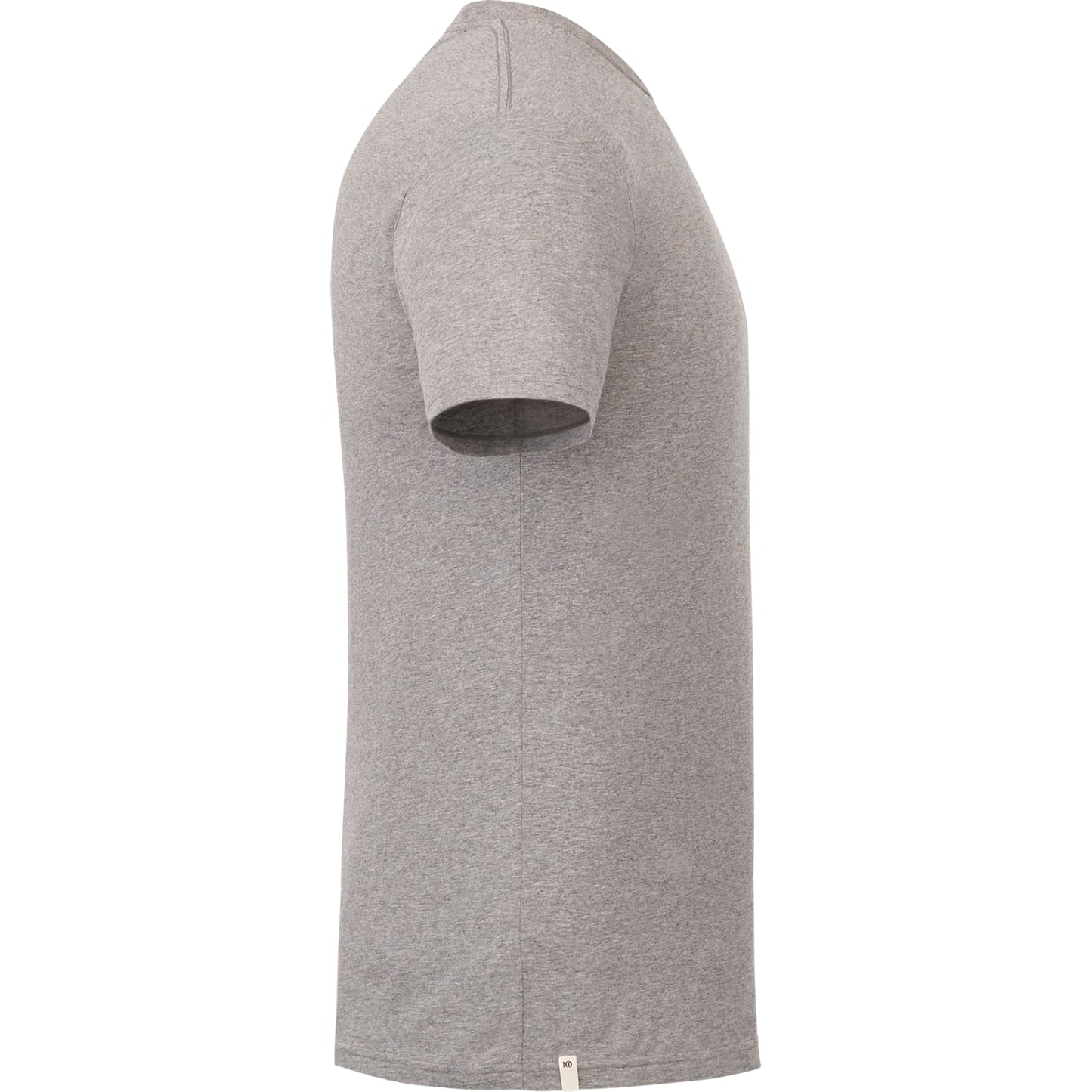 Right View of Grey tentree Organic Cotton Short Sleeve Tee - Men's plain
