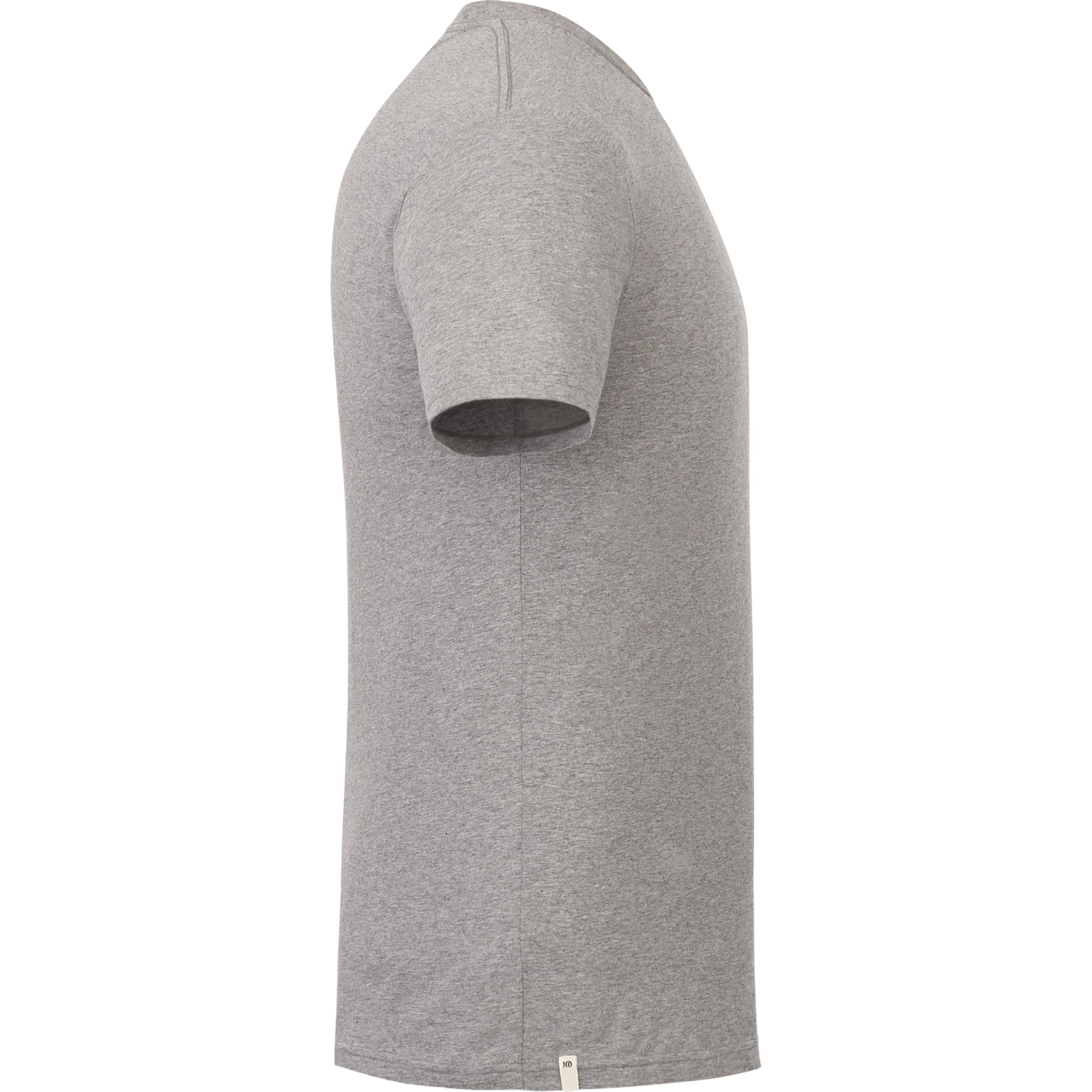 Right View of Grey tentree Organic Cotton Short Sleeve Tee - Men's plain