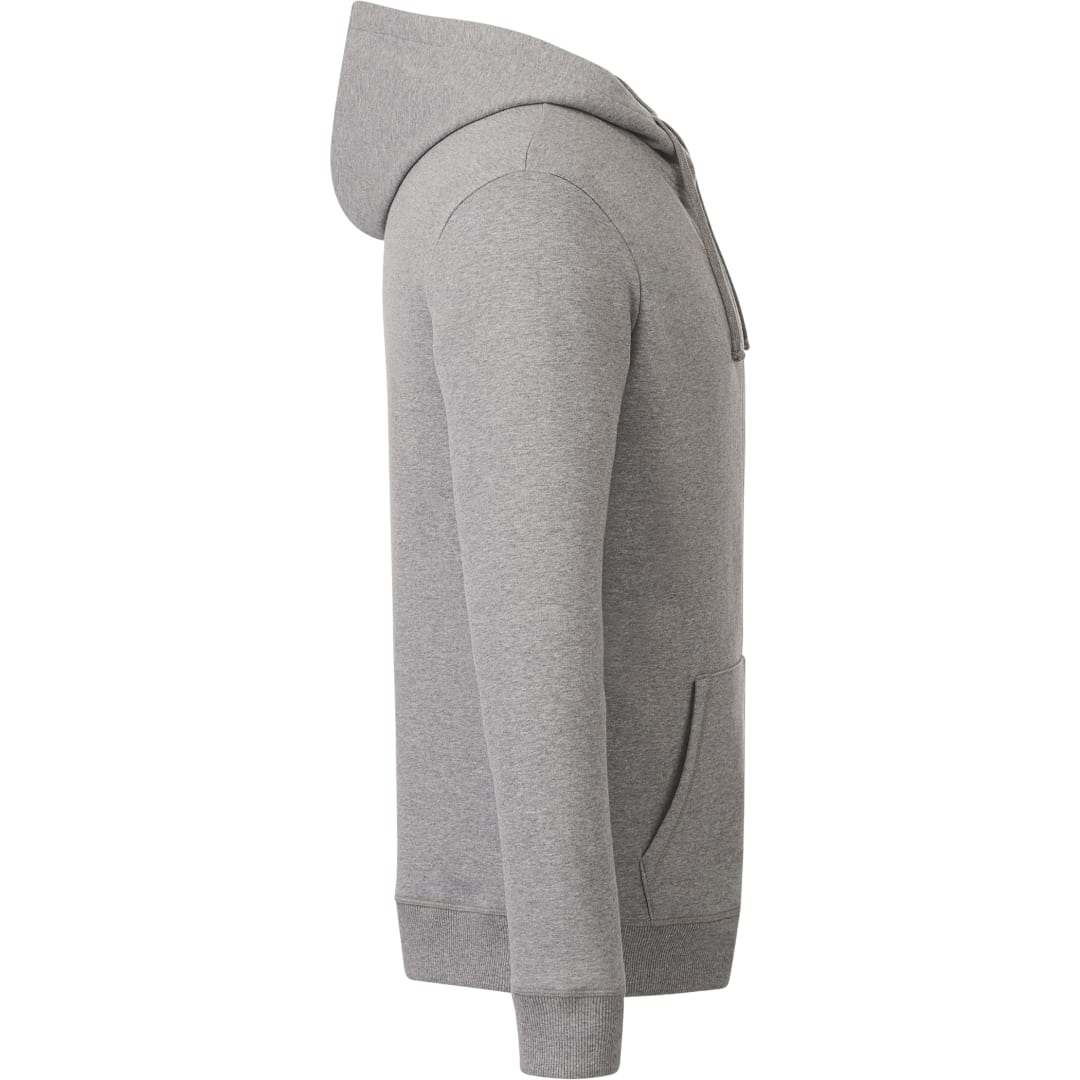 Right View of Grey tentree Organic Cotton Zip Hoodie - Men's plain