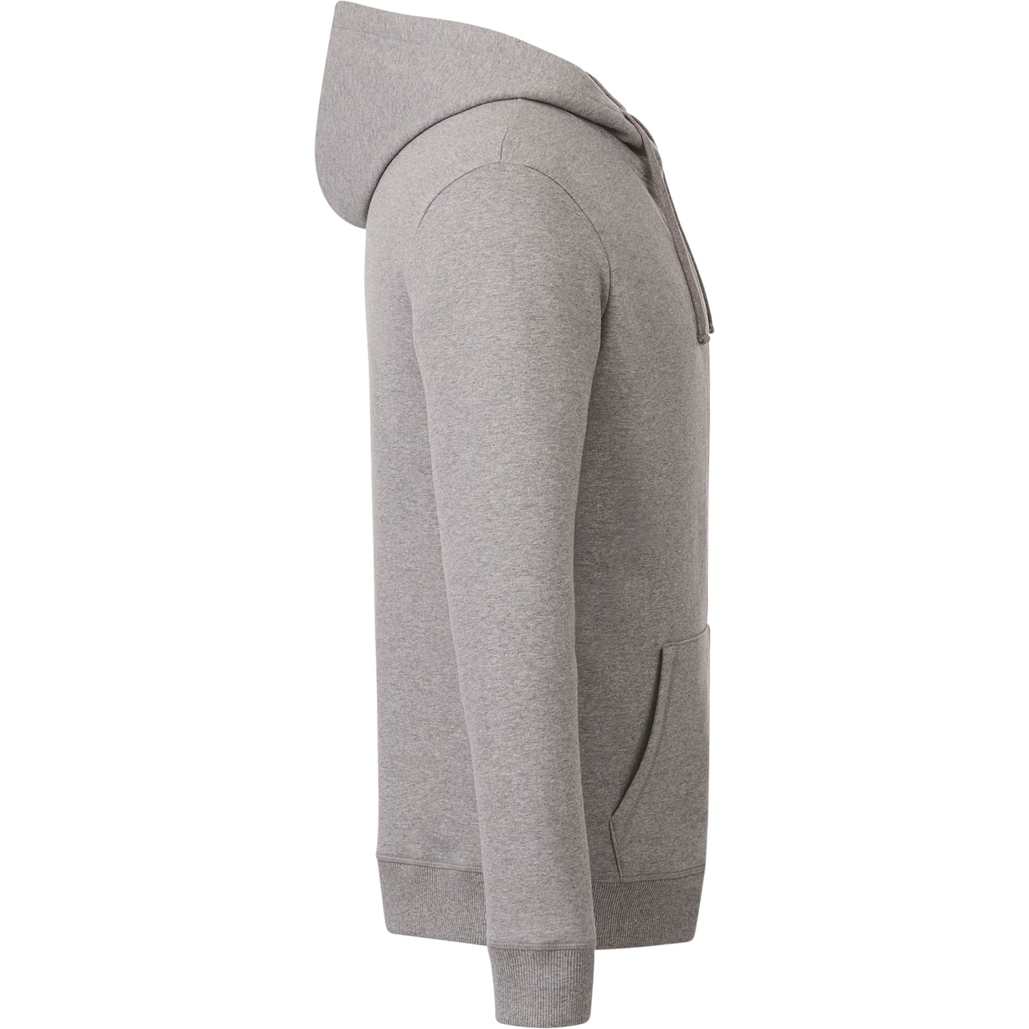 Right View of Grey tentree Organic Cotton Zip Hoodie - Men's plain