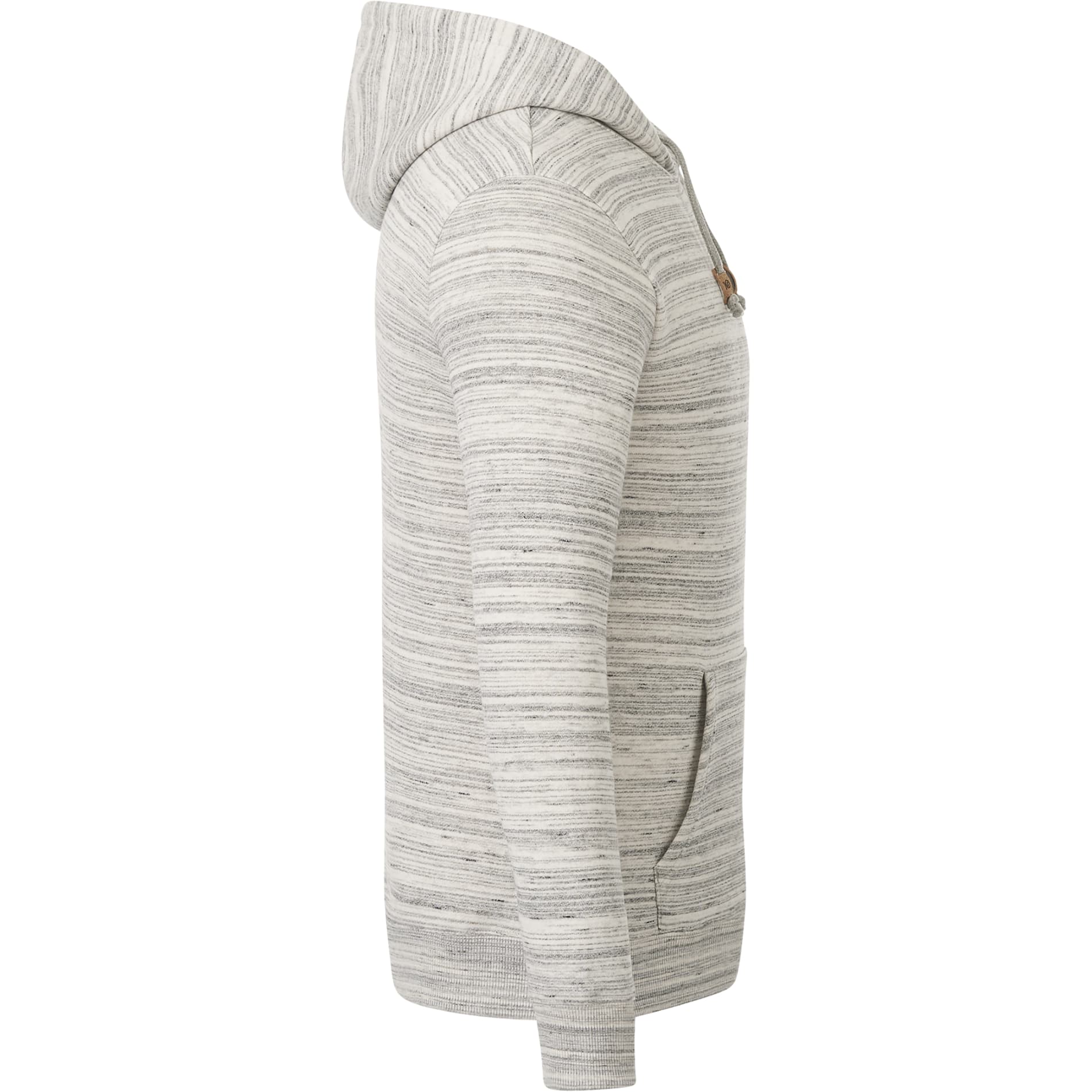 Right View of Grey tentree Space Dye Classic Hoodie - Men's plain