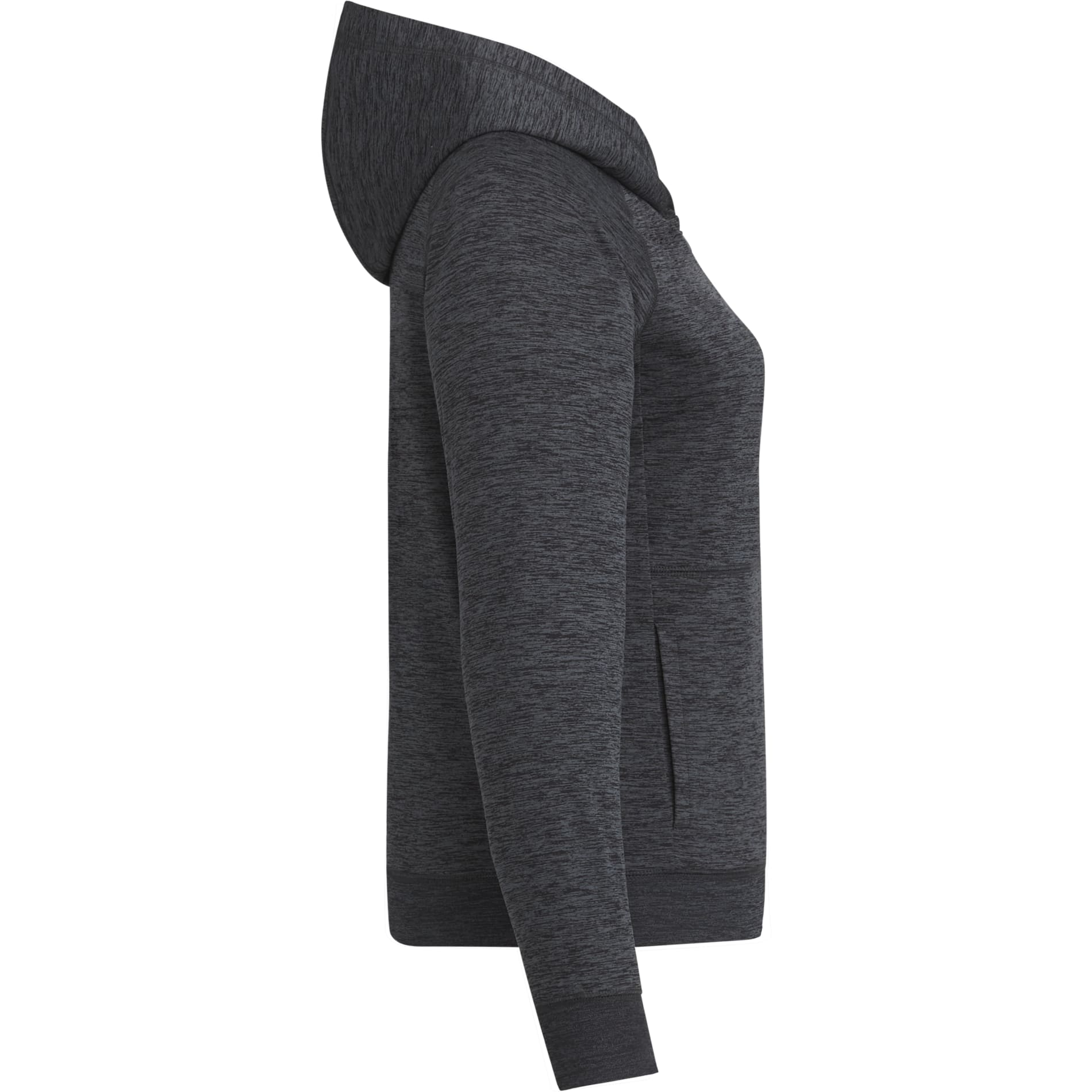 Right View of Grey tentree Stretch Knit Quarter Zip - Women's plain