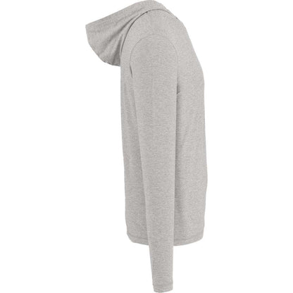Right View of Grey WELLABLE Men's Knit Hoodie plain