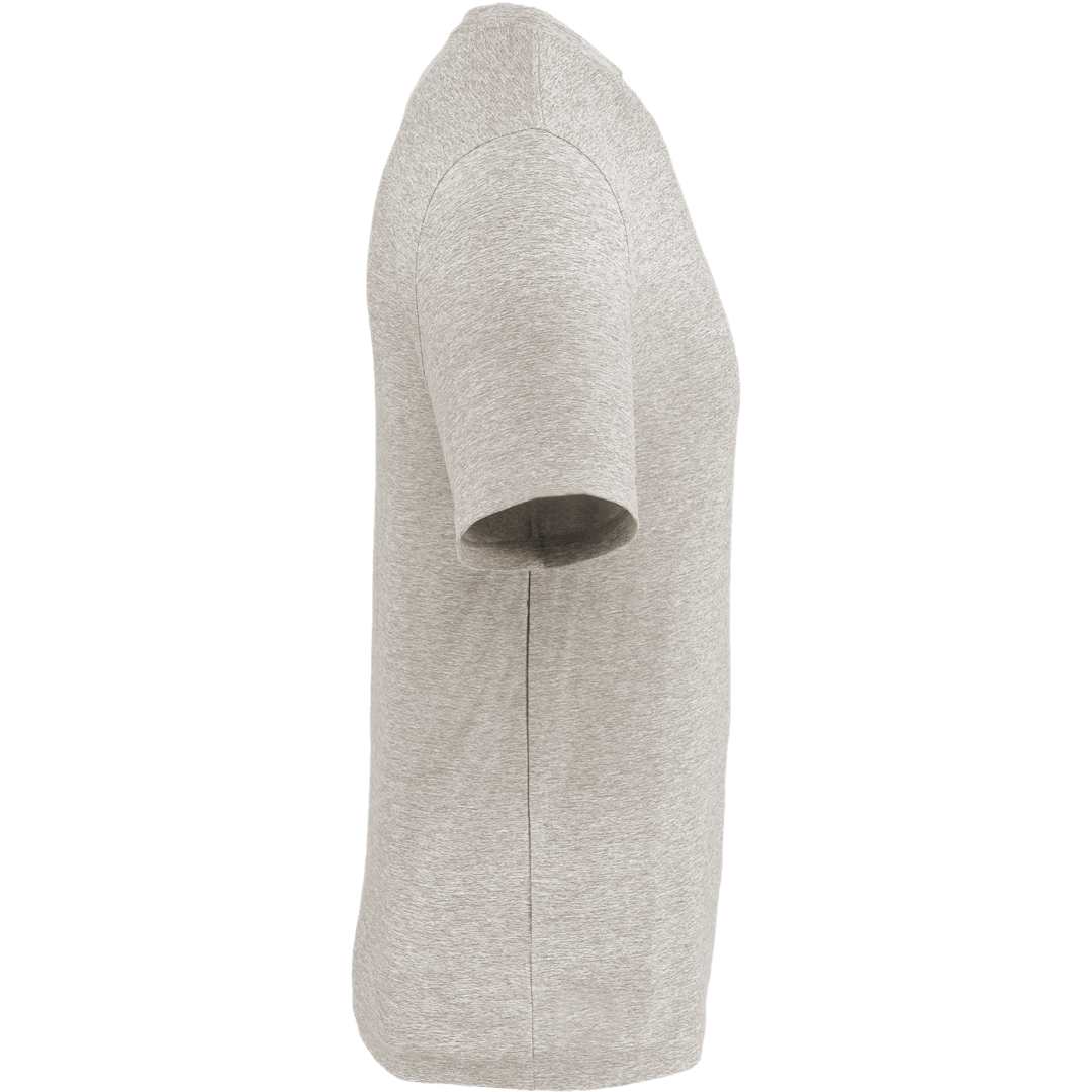 Right View of Grey WELLABLE Men's Short Sleeve Tee plain