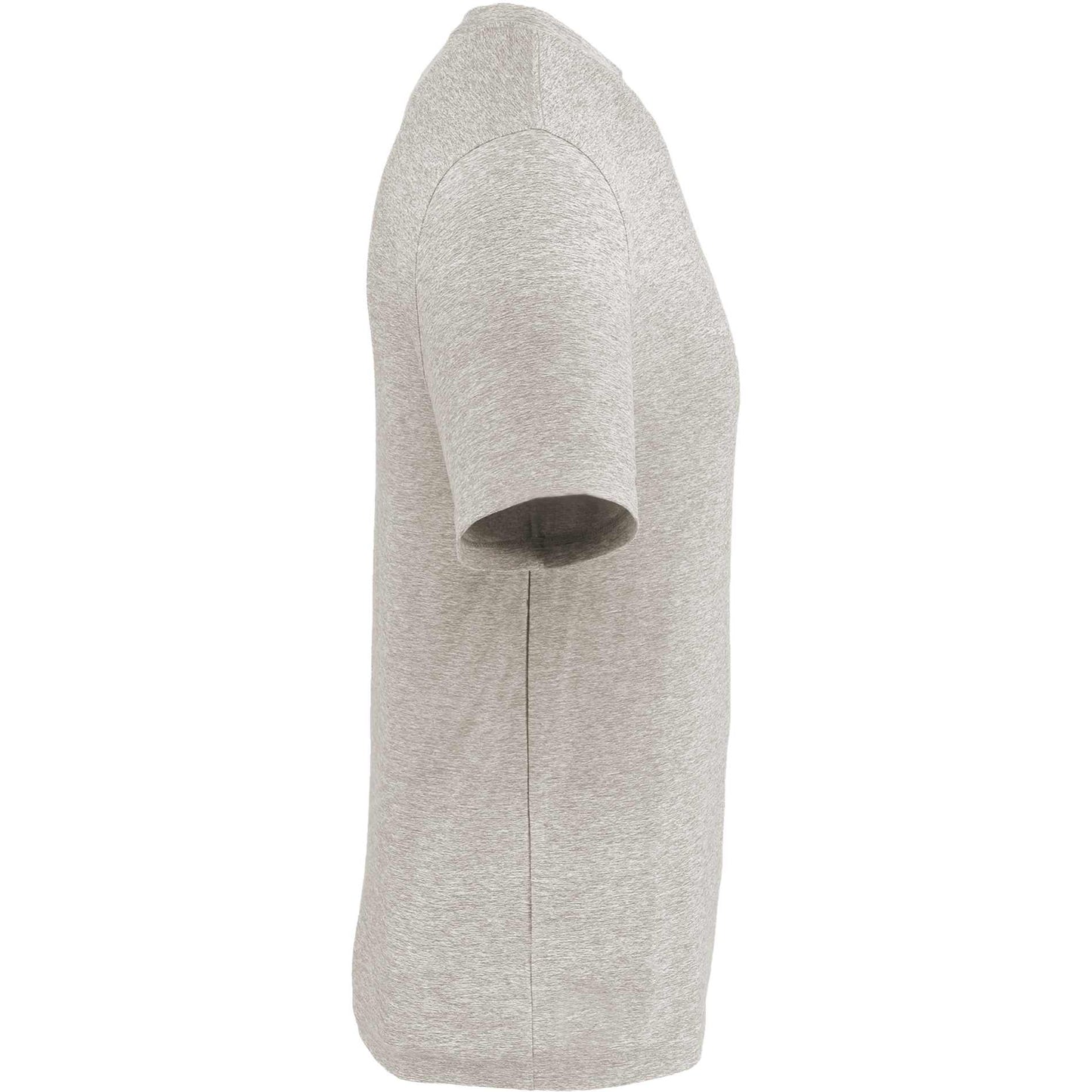 Right View of Grey WELLABLE Men's Short Sleeve Tee plain