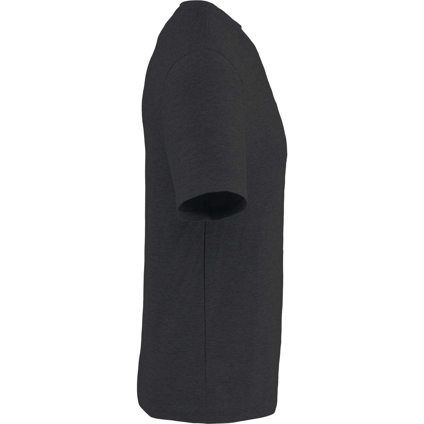 Right View of Grey WELLABLE Men's Short Sleeve Tee plain