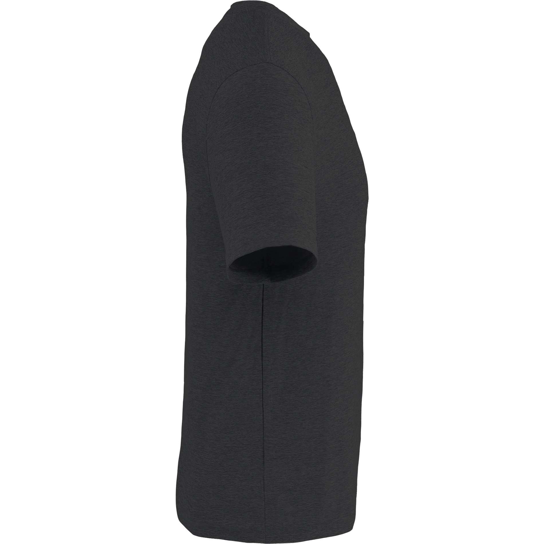 Right View of Grey WELLABLE Men's Short Sleeve Tee plain