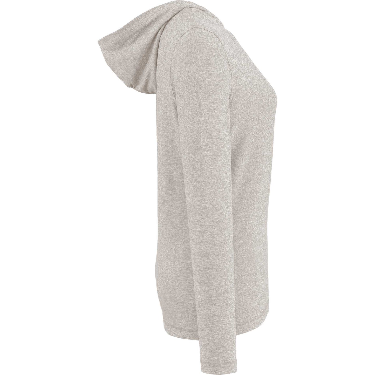 Right View of Grey WELLABLE Women's Knit Hoodie plain