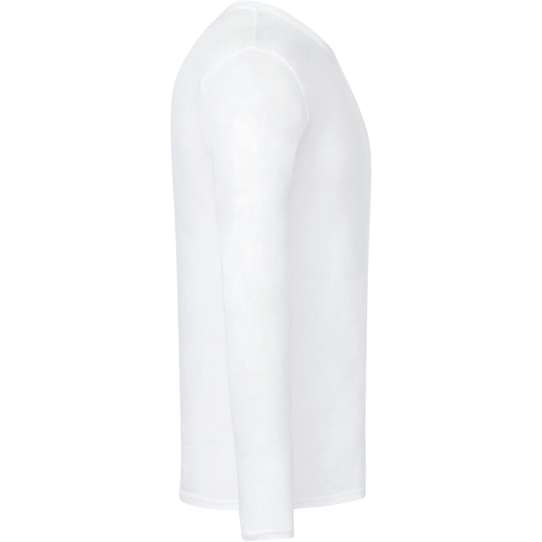 Right View of White tentree Organic Cotton Longsleeve Tee - Men's plain