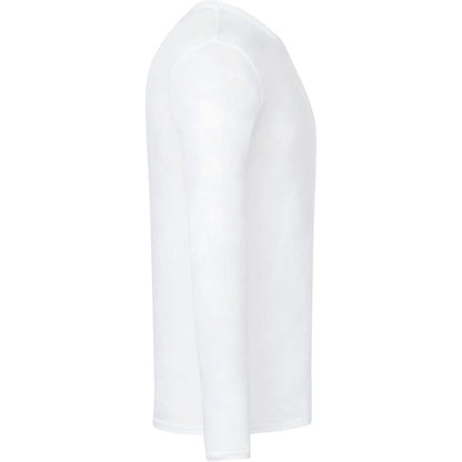 Right View of White tentree Organic Cotton Longsleeve Tee - Men's plain