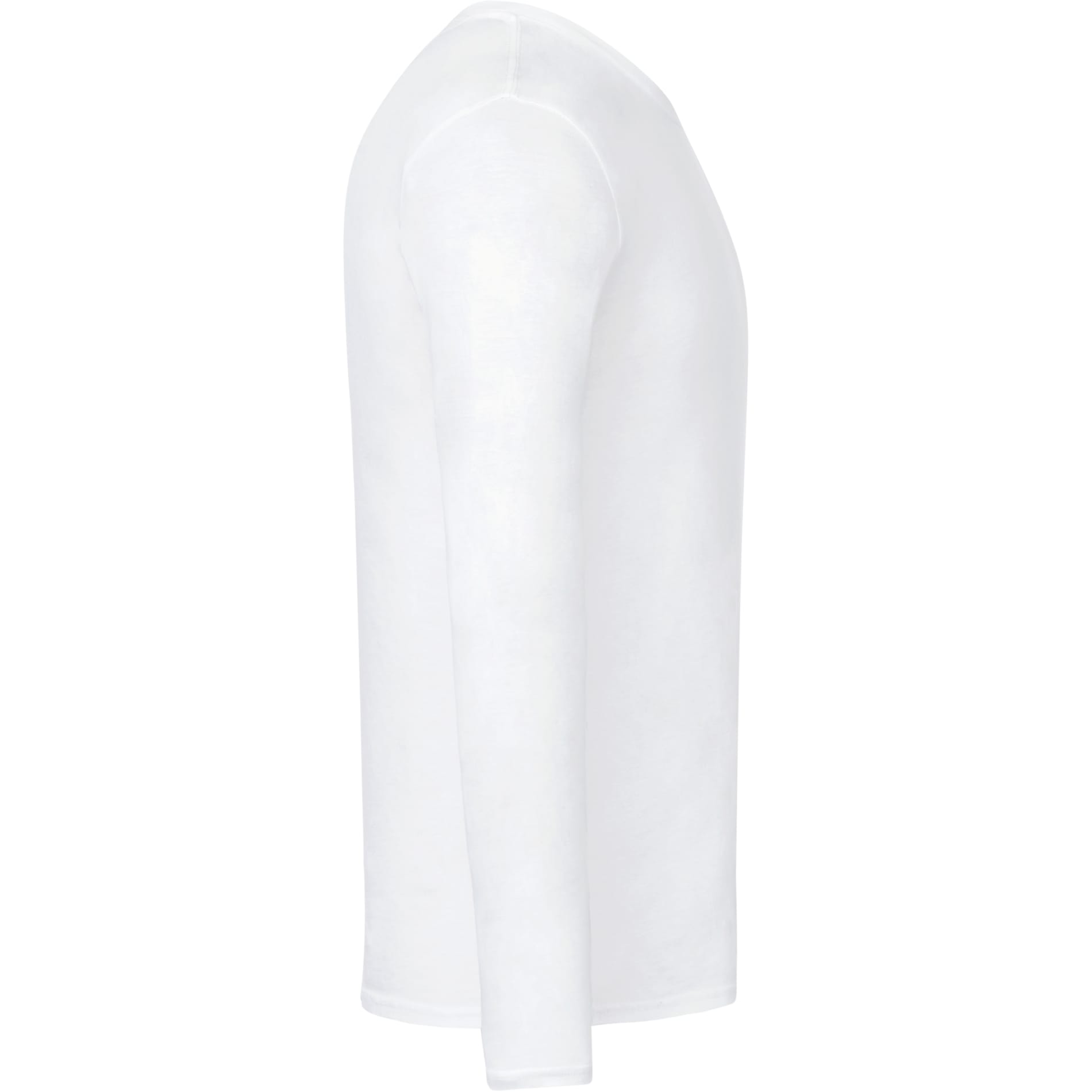 Right View of White tentree Organic Cotton Longsleeve Tee - Men's plain