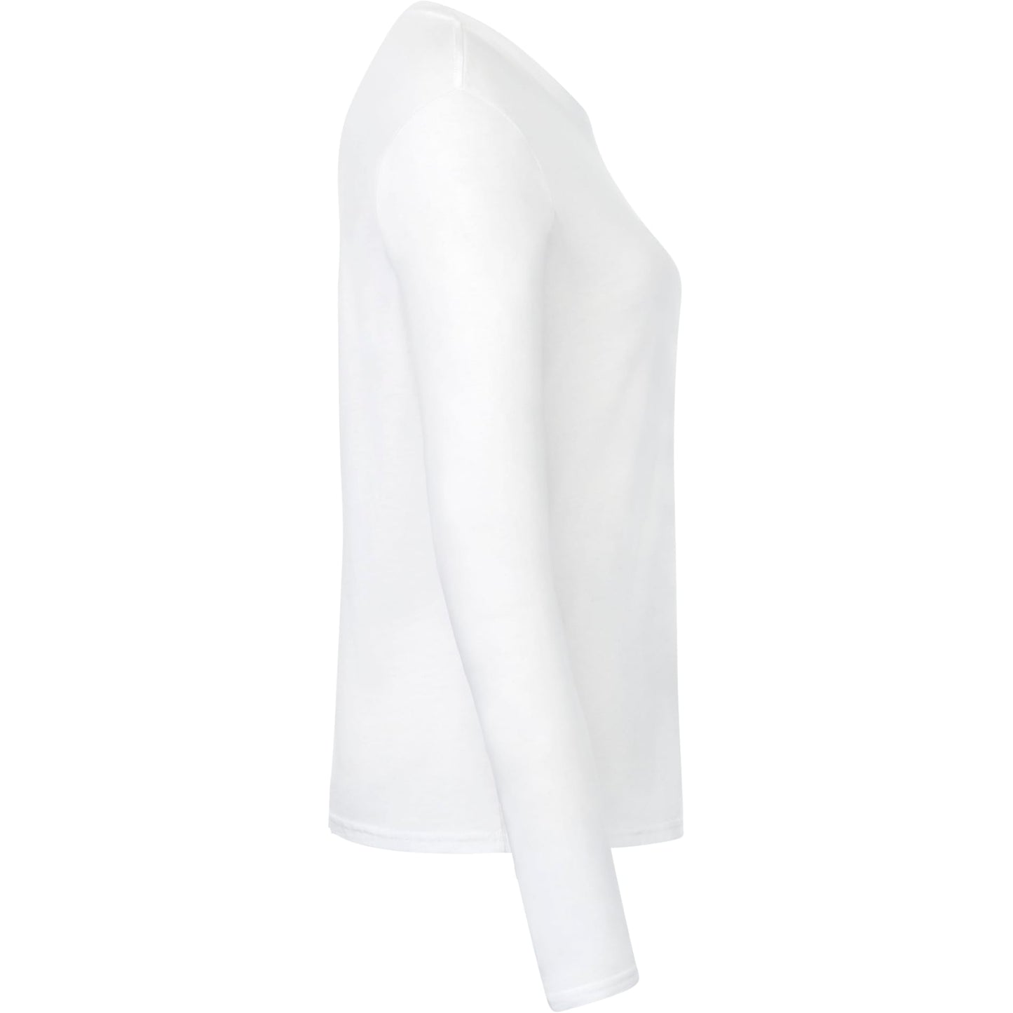 Right View of White tentree Organic Cotton Longsleeve Tee - Women's plain