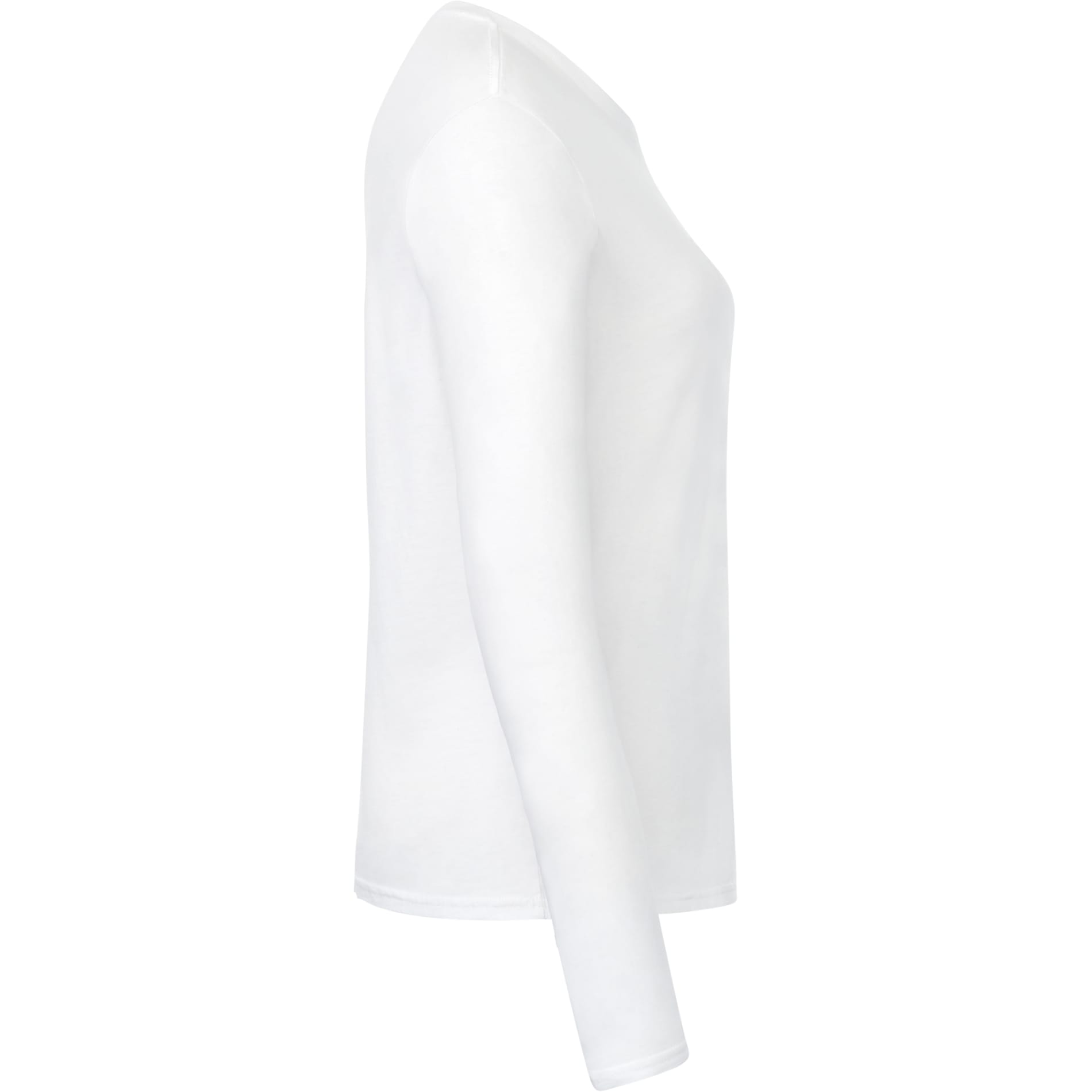 Right View of White tentree Organic Cotton Longsleeve Tee - Women's plain