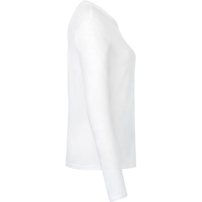 Right View of White tentree Organic Cotton Longsleeve Tee - Women's plain