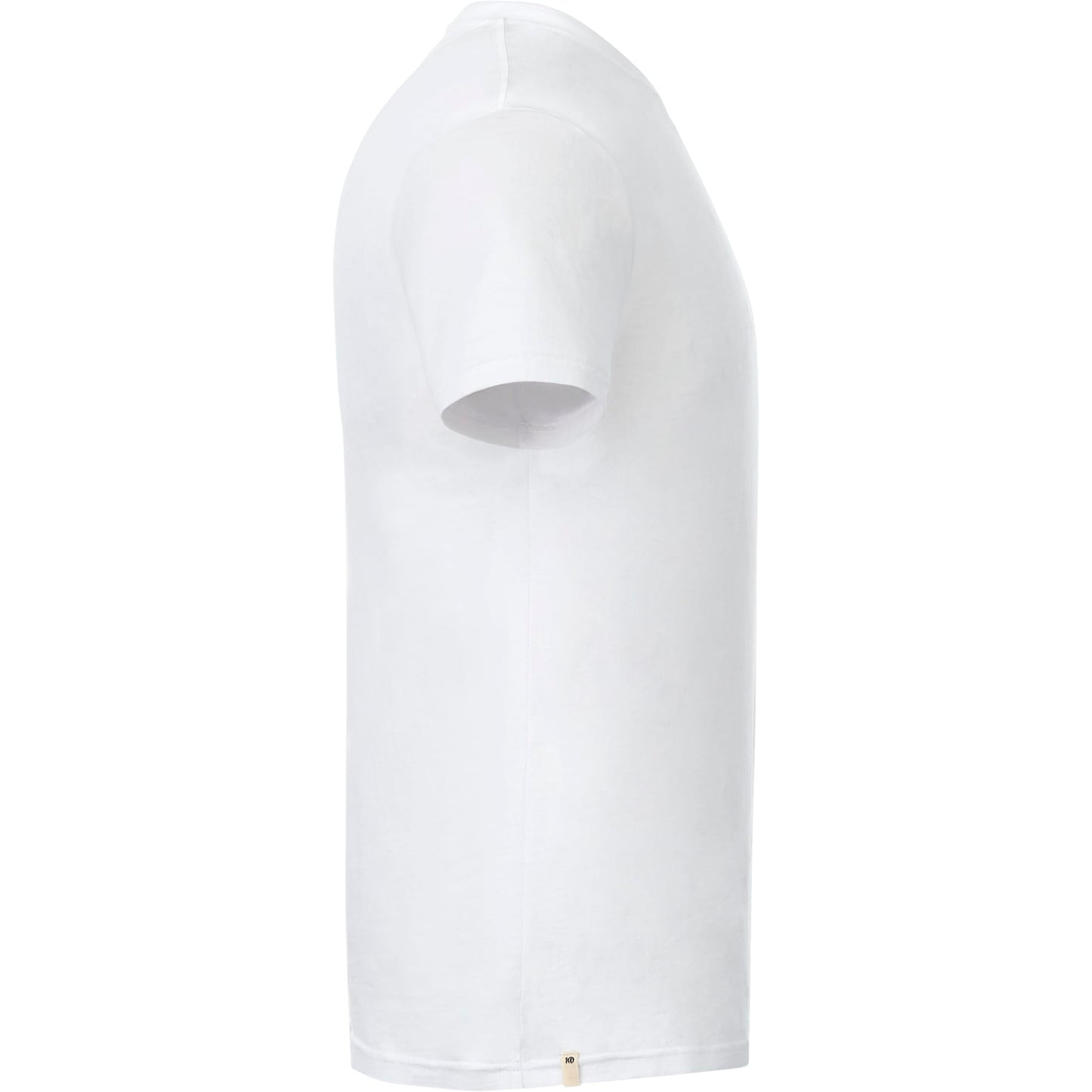 Right View of White tentree Organic Cotton Short Sleeve Tee - Men's plain
