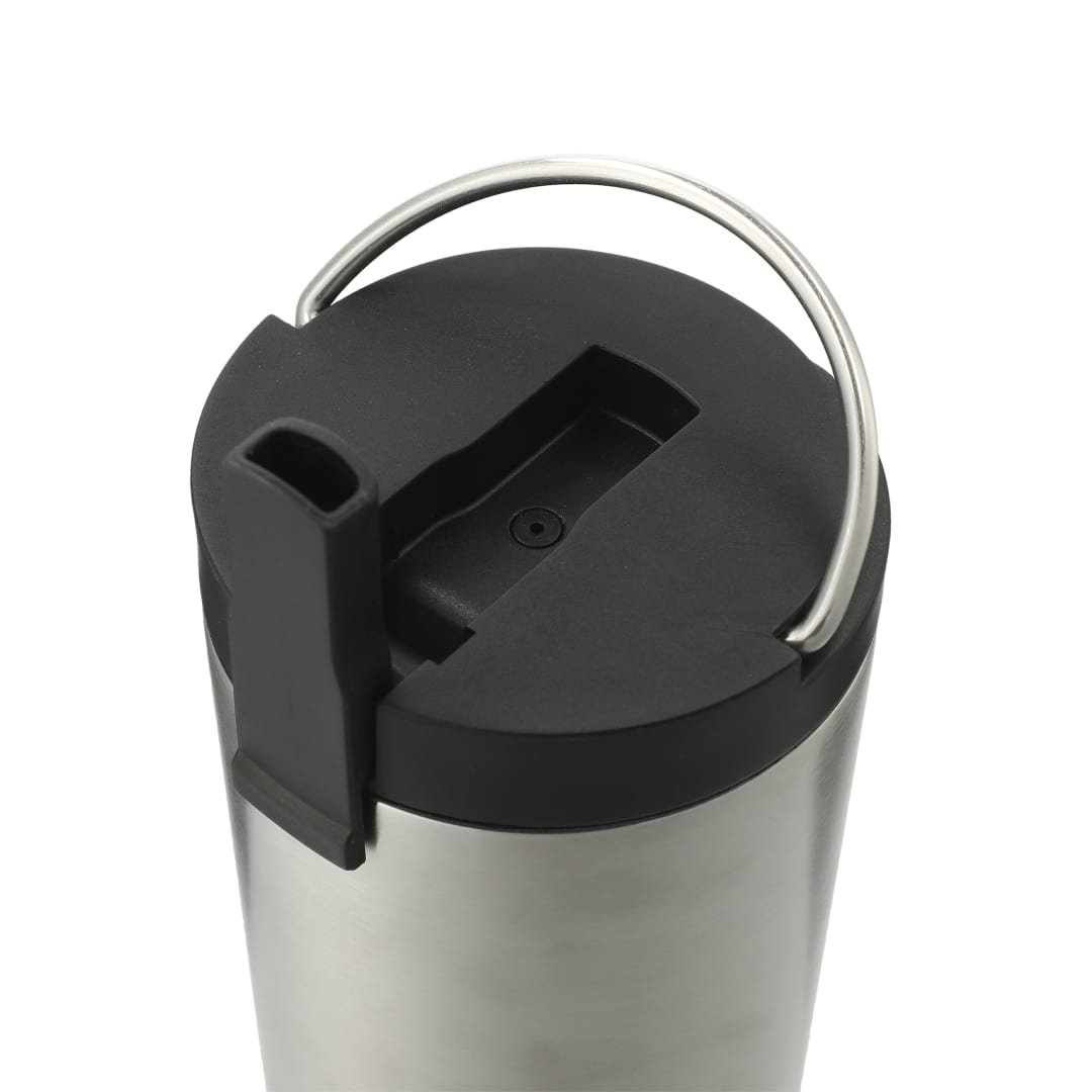 Silver Thor Copper Insulated Tumbler 24oz Flip Straw Lid
